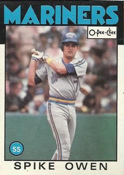 1986 O-Pee-Chee Baseball Cards 248     Spike Owen